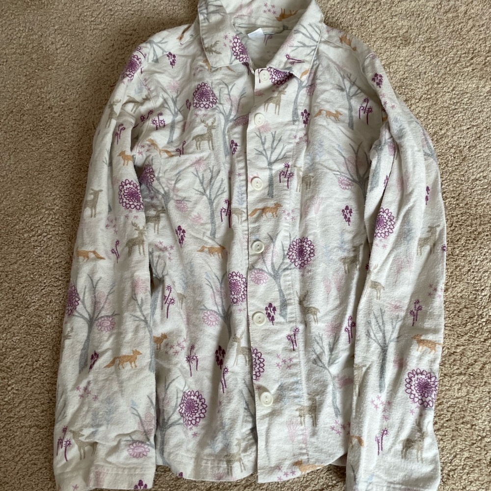 Garnet hill kid’s flannel pj set size xl